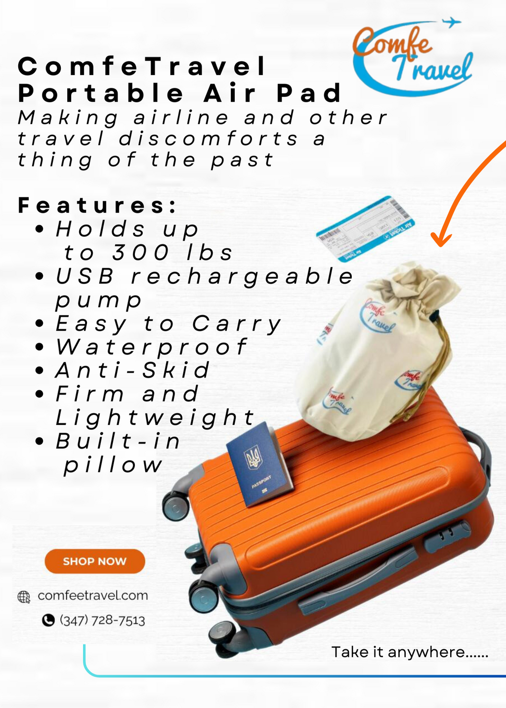 air bed benefits built-in Inflatable pillow